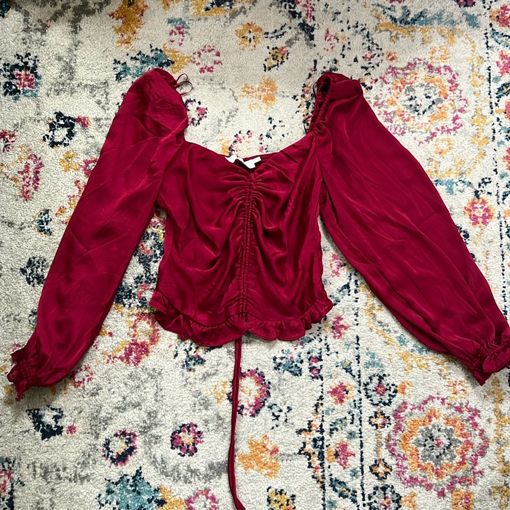 ASTR The Label Maroon Blouse